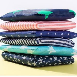 Easy Carry Small Foldable Pocket Reusable Grocery Tote Bags Waterproof