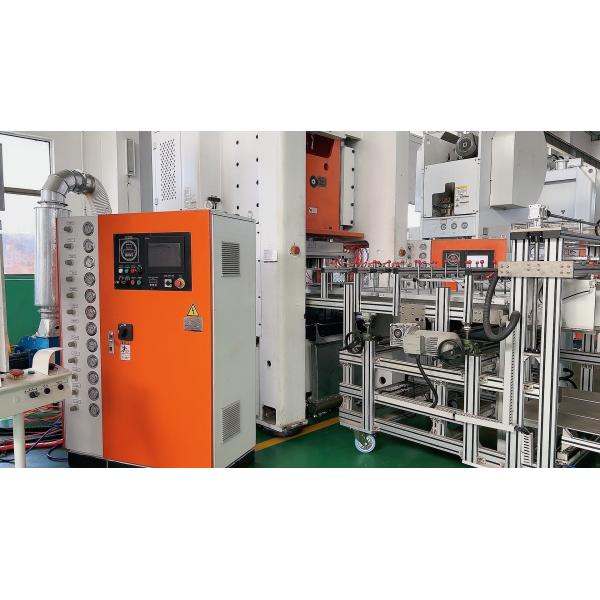 Aluminium Foil Food Container Siemens Motors H-type Making Machine With 4 Cavities Capacity