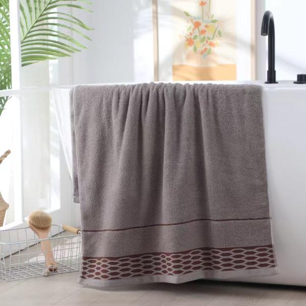 Pure Cotton Dark Color Bath Towel Absorbent Quick Drying Perfect for Household