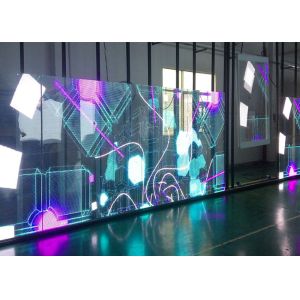 Aluminum 800nits Transparent Led Curtain Display SMD2020