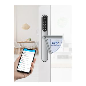 Waterproof Aluminium Door Lock Slim Smart With Cylinder