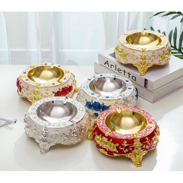 Buy Etching Edge Cutting Zinc Alloy Cigarette Ashtray at wholesale prices