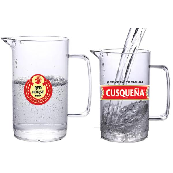 Heat Resistant Plastic Beverage Pitcher 29oz Plastic Juice Jug With Handle