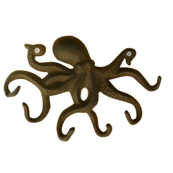 Buy Wall Mounted Creative Octopus Cast Iron Hat Hooks at wholesale prices