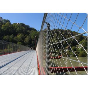 China Diamond 1x19 25x25mm Stainless Steel Knotted Rope Mesh Strongest Type Tend on sale