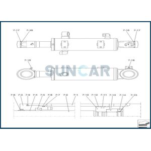 PY01V00036R300 Dozer Cylinder Seal Repair Kit for CNH CX50B CX55BMSR CX55B
