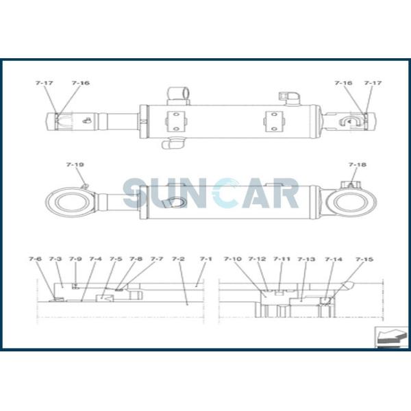 Buy PY01V00036R300 Dozer Cylinder Seal Repair Kit for CNH CX50B CX55BMSR CX55B at wholesale prices