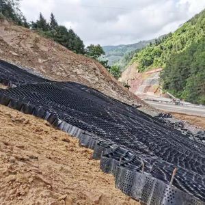 Cellular Confinement System Textured Perforated HDPE Geocell Soil Stabilization