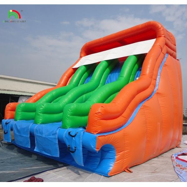 Inflatable Water Pool Red Closed Double Slides Children Bounce House Commercial Water Closed Slide Swimming Pool