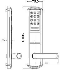 Card Open Painted 38mm 50mm Smart Door Lock