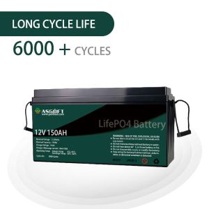 ASGOFT Lipo4 Lifepo4 Battery 100ah 150AH 12 Volt Li Ion Battery Pack