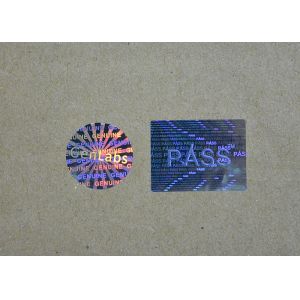 Quality Laser Hologram Printed Holographic Security Stickers / Shiny Sticker Labels Roll for sale