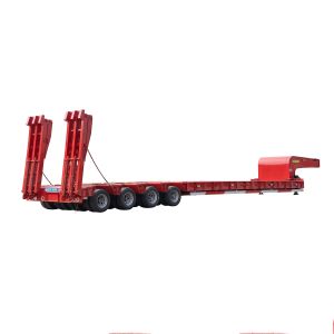 Skeleton Multi 3 Axles 60-100 Tons Heavy Low Bed/Lowbed Ramp/Drop Deck Gooseneck