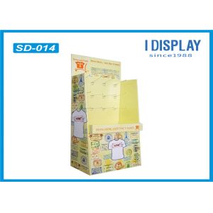 Quality T-Shirt Cardboard Retail Hooks Display Stands / Corrugated Cardboard Displays for sale