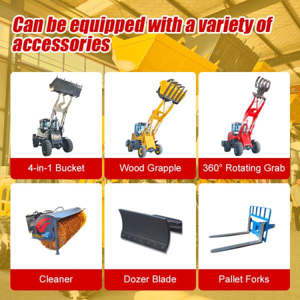 Chinese Factory 1Ton 2Ton 3Ton 5Ton Mini Shovel Loader Small Compact Multifunctional Articulated Wheel Loader Price