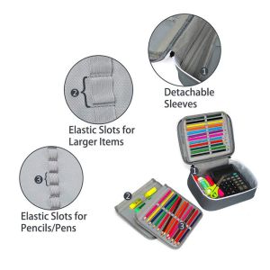 Nylon 600d Pencil Pouch For High School 3 Detachable