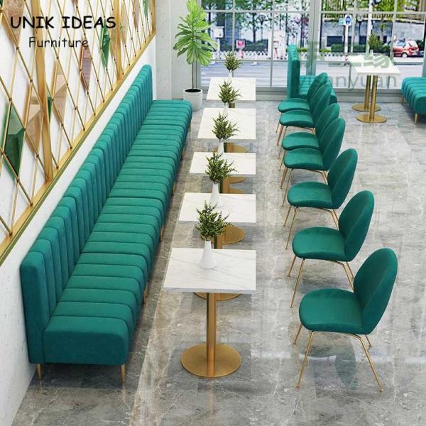 Buy Restaurant Wall Bench Seating Velvet Booth Seating Commercial Double Sofa 120CM at wholesale prices