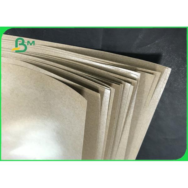 FDA FSC Natural PE Coated Brown Kraft Paper For Street Food Packaging Plate Box