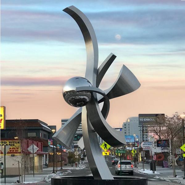 Modern Art Large Stainless Steel Landscape Sculpture For Outdoor Hotel Or Park Displays