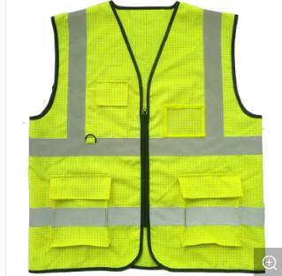 Buy Reflective Safety Vest With Zipper Closure Heavy Duty Lime Color at wholesale prices