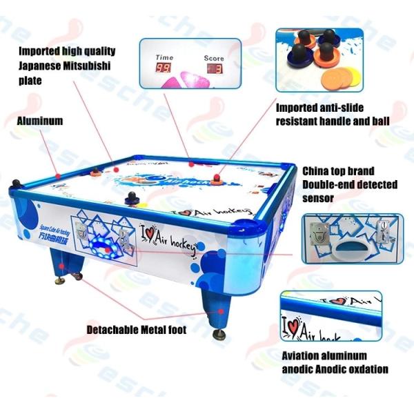 Square Cube Electronic Air Hockey Table Game Machine For 2 Players