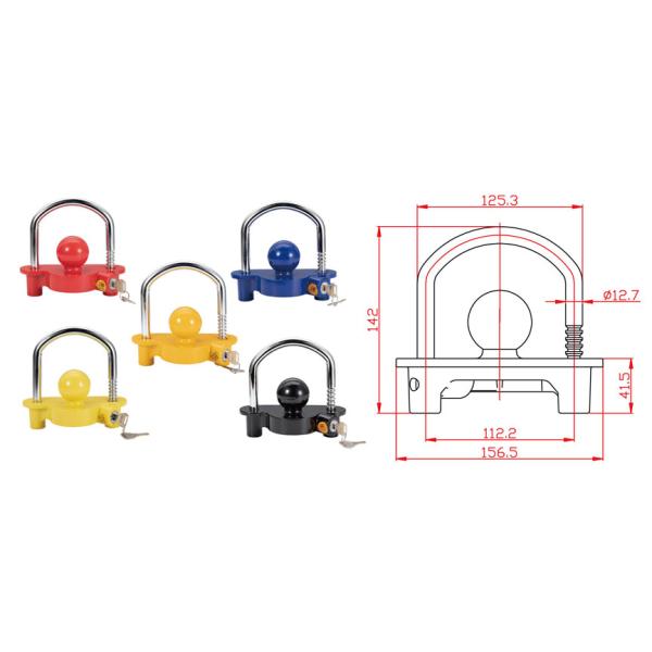 Heavy Duty Trailer Hitch Coupling Lock