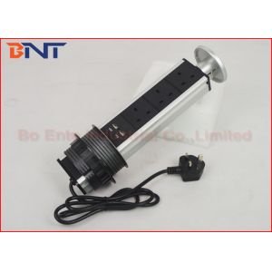 British Standard Kitchen Worktop Pop Up Power Outlet With 2 USB Charging Outlets