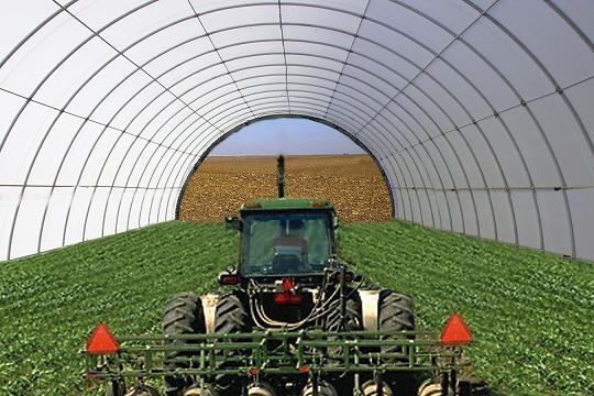 Commercial Plastic Tunnel Greenhouse , High Tunnel Greenhouse Easy Assemble