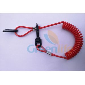 Hot Selling Solid Red Elastic Kill Swith w/Hand Grips Key Floating Lanyard