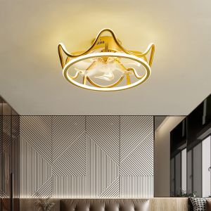 LED Nordic Modern Stepless Dimming Fan Lamp For Bedroom Dning Living Room
