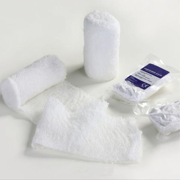 Compress gauze crinkle cotton fluff bandage roll