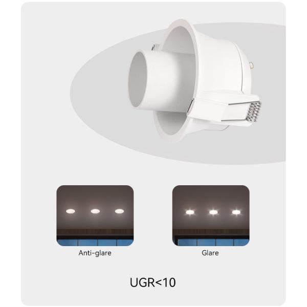 Adjustable Recessed Spotlight Frame With Anti-Glare GU10 For Commercial Spaces