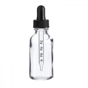 Quality 30ml Transparent Clear Glass Dropper Bottle Glass Tincture Bottles for sale