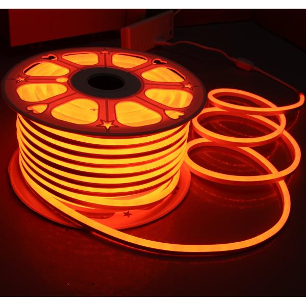 Buy orange 12v mini led neon flex light 7x15mm replacement neon tubes 2835 smd flexible strip rope ip68 injection at wholesale prices