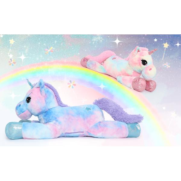 MorisMos 43 Inch Giant Bear Toy Unisex Lovely Pink Rainbow Unicorn Stuffed Animal Plush PP Birthday Decorations Gifts Girls
