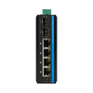 4 Port PoE Switch Industrial Fast Ethernet Unmanaged SFP Fiber 120W Budget CE