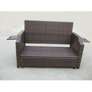 Outdoor Pool Rattan Expansion Daybed , Resin Wicker Furniture