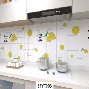PVC Material Kitchen Sticker Thicken Durable Vinyl Wallpaper Oil Proof