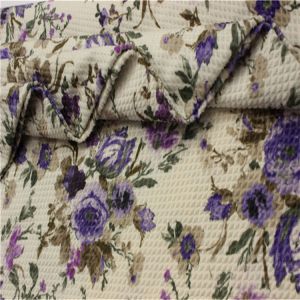 Plain 100 Polyester Patterned Upholstery Material SGS Approved