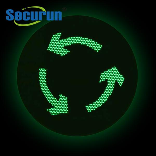 Reflective Lanes Road Roundabout Ahead Sign Aluminum OEM