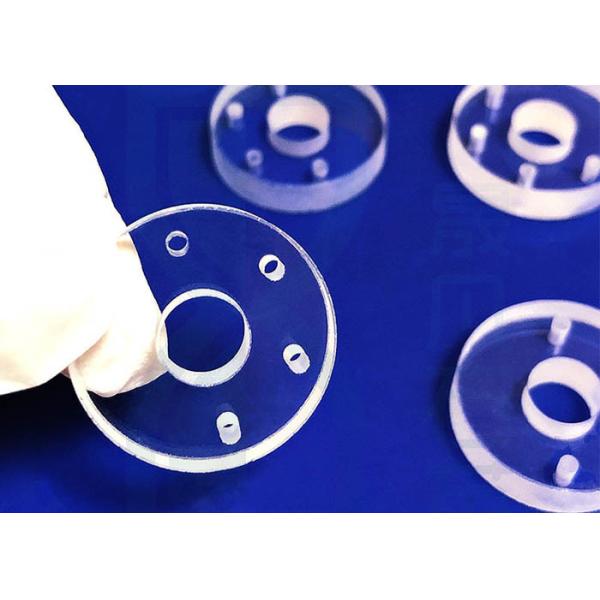 Buy Laser Drilling Round Clear Fused Silica Wafer With Hole at wholesale prices
