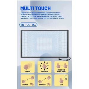 55 Inch Industrial Grade IR Touch Panel With Humidity Range Of 20%-90% RH And DC