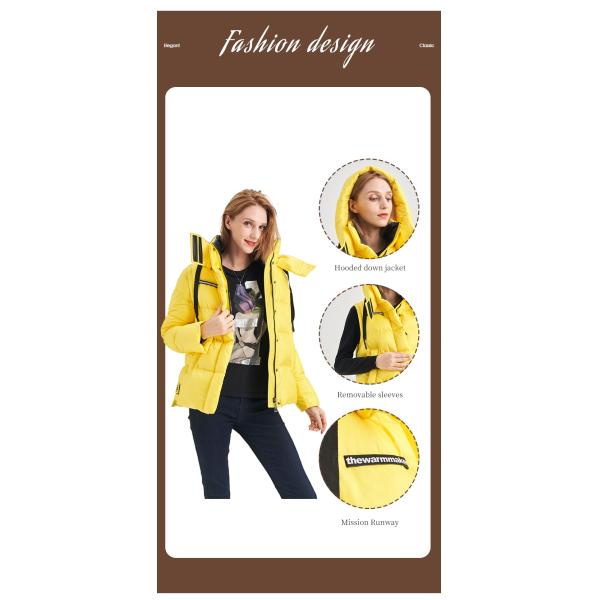 FODARLLOY foreign trade ladies warm hooded cotton-padded clothes women slim long down winter coats