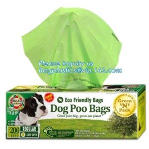 Eco Friendly PE Custom Logo Printed Dog Poop Bag Clean Up Bags, Eco Biodegradabl