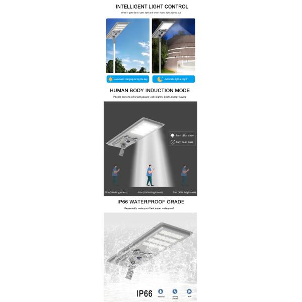 4 - 6 Hours Charging Integrated Solar Street Light 300W 400W 500W