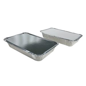Environmental Friendly Rectangle Aluminum Foil Takeaway Container for Food