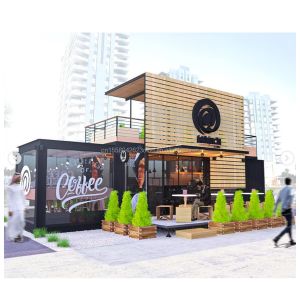 Customized Color Modern Design Prefab Container Milk Tea Shop Coffee Shop Cafe