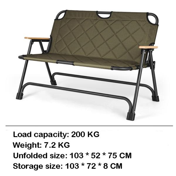 Beach Chair for Outdoor Camping Fishing Garden Leisure Double Person Portable Folding
