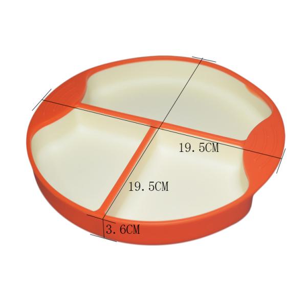 2-6 Months Cartoon Design Baby Silicone Products Plate Safe Soft For Infants / Toddlers