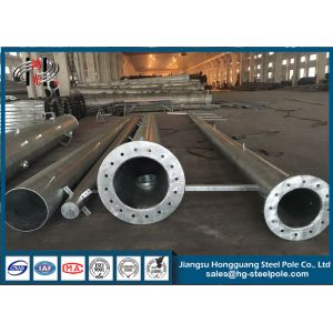 Steel Power Transmission Octagonal Street Light Pole Q345 Anti Corrosive